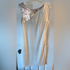 Jennifer Lopez White Gold Sequin Dress *NEW*